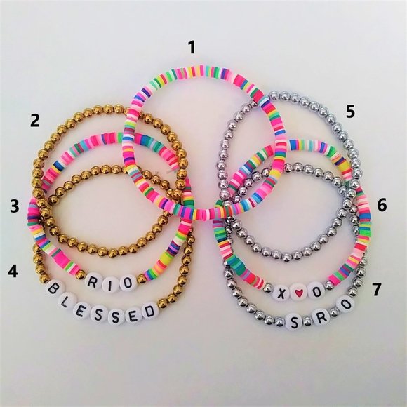 New Personalized Beaded Name/Word Bracelets - Picture 2 of 5